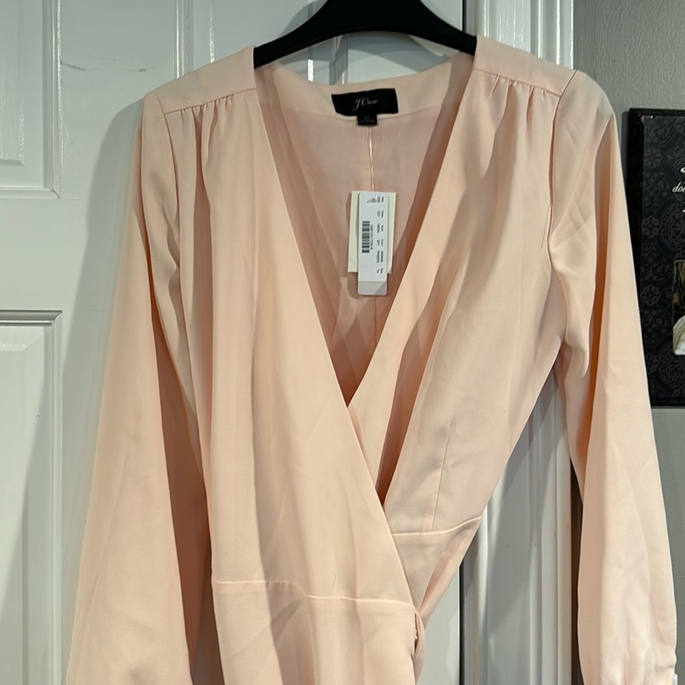 Pink silk J.Crew wrap dress 4 Tall